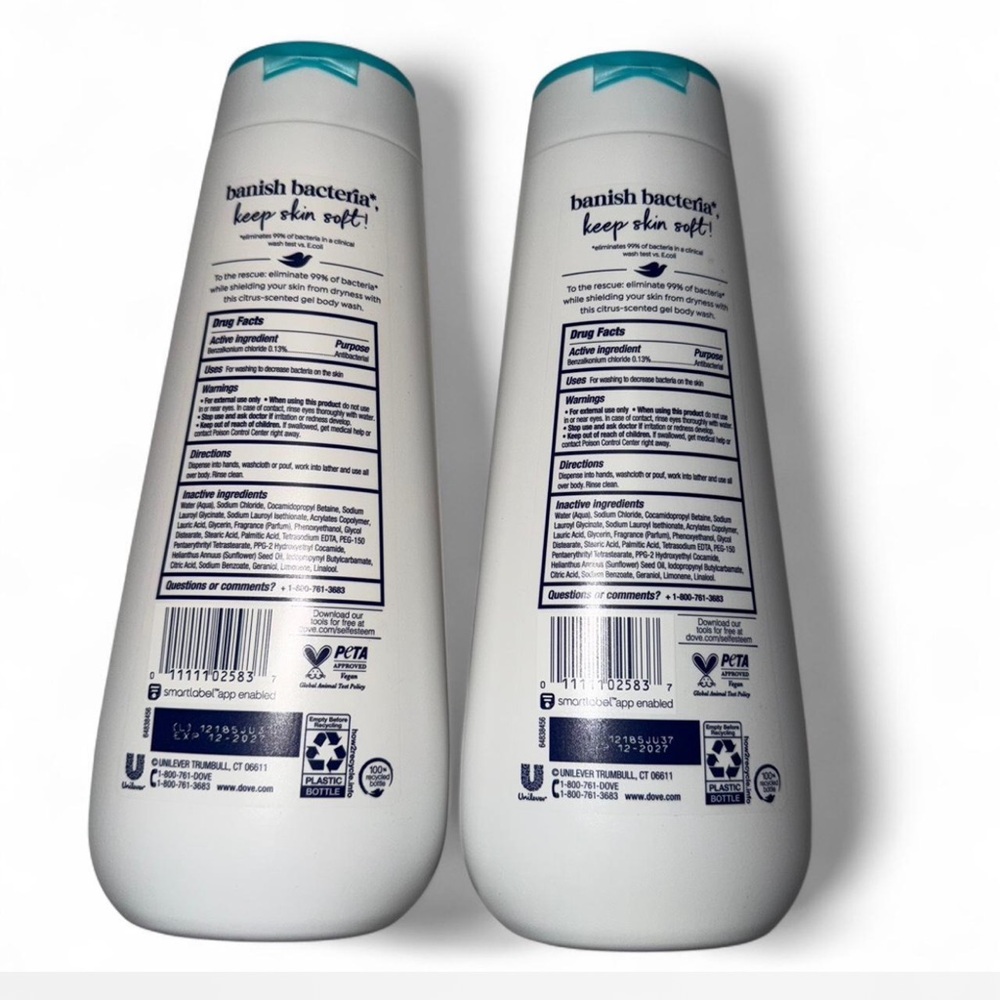 Dove Anti Bacterial Body Wash - Picture 2 of 3